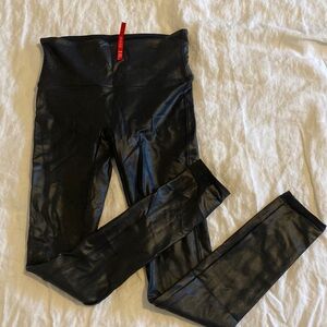 Spans faux leather leggings, black medium